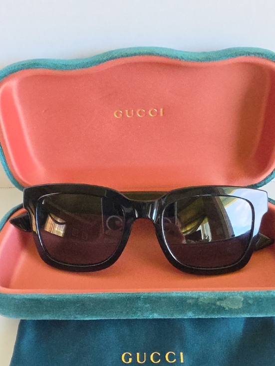 Gucci Other - Gucci Men’s Black Square Sunglasses with Dark Lenses